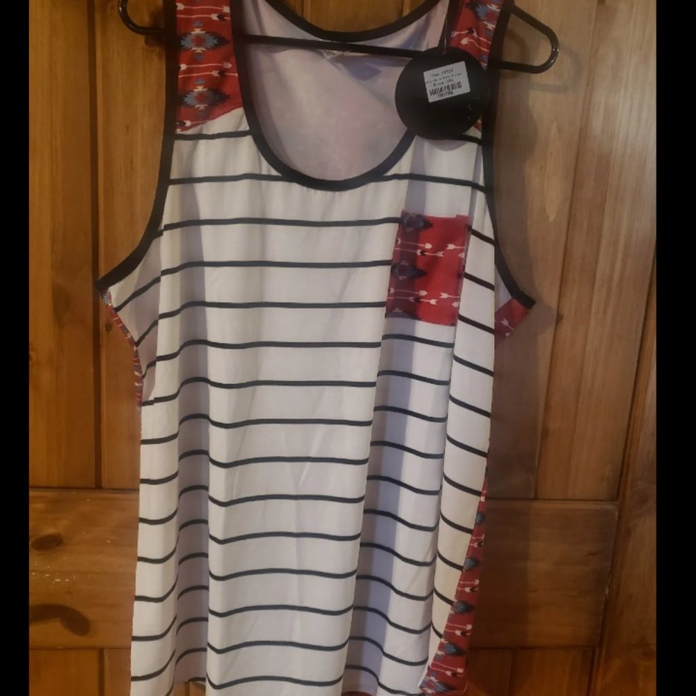 Brand New Plus Size Aztec Print Tank Top